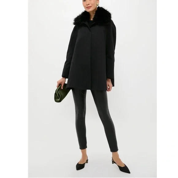 TUCKERNUCK Fur Collar Cecile Swing Cape - Picture 2 of 12
